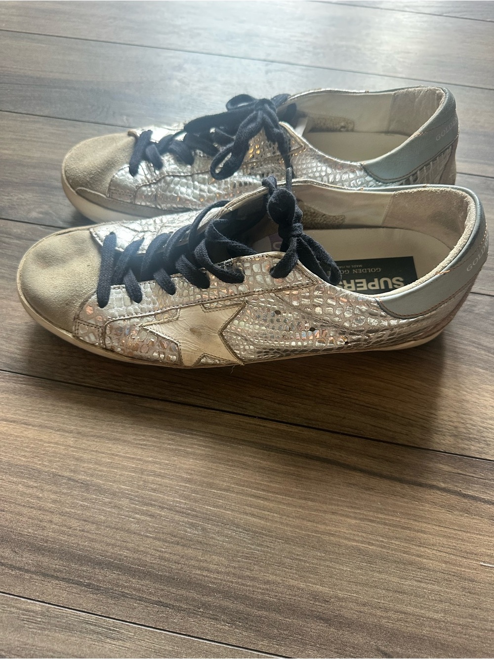 Golden Goose Super Star Mock Crock Sneakers
